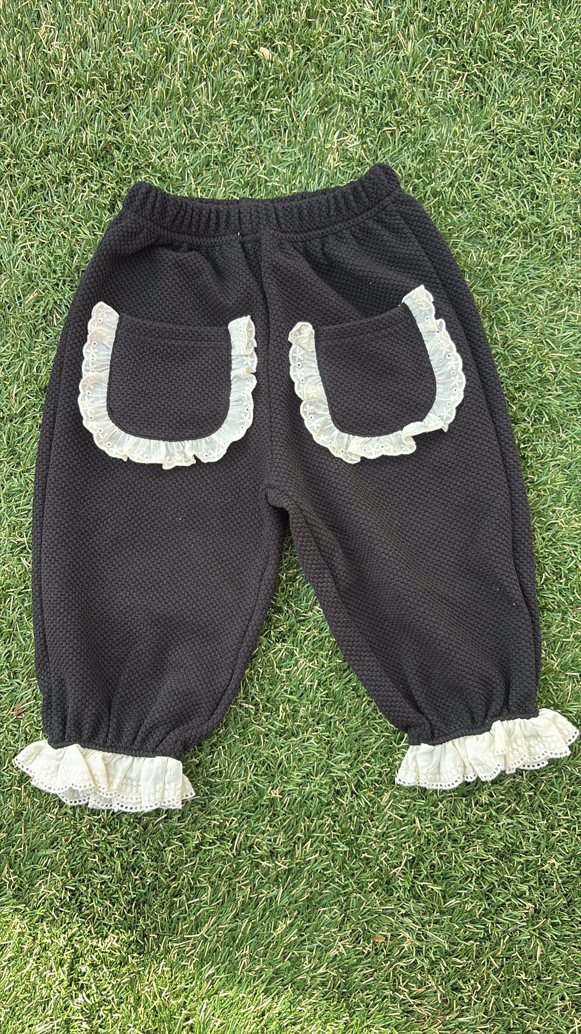 Waffle lace jogger