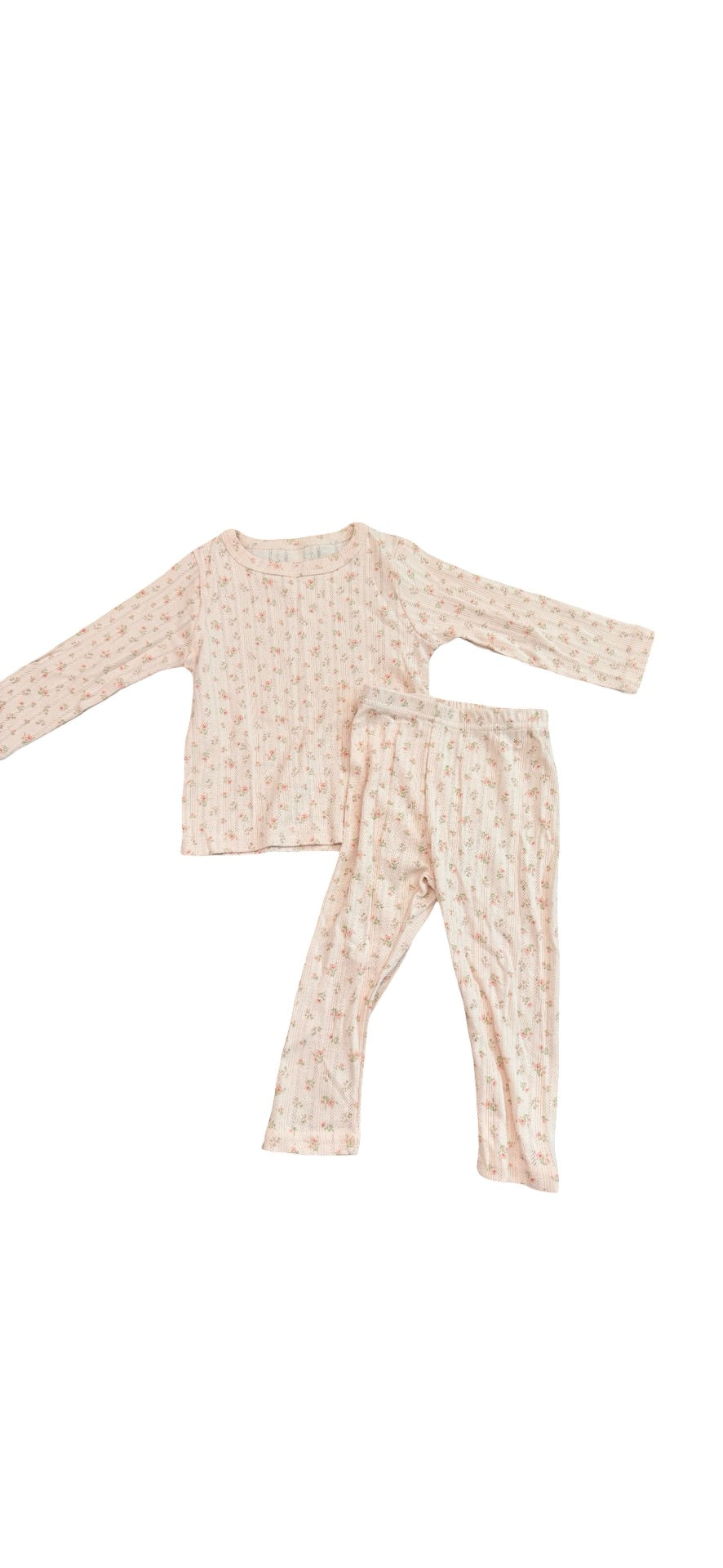 floral pointelle lounge set