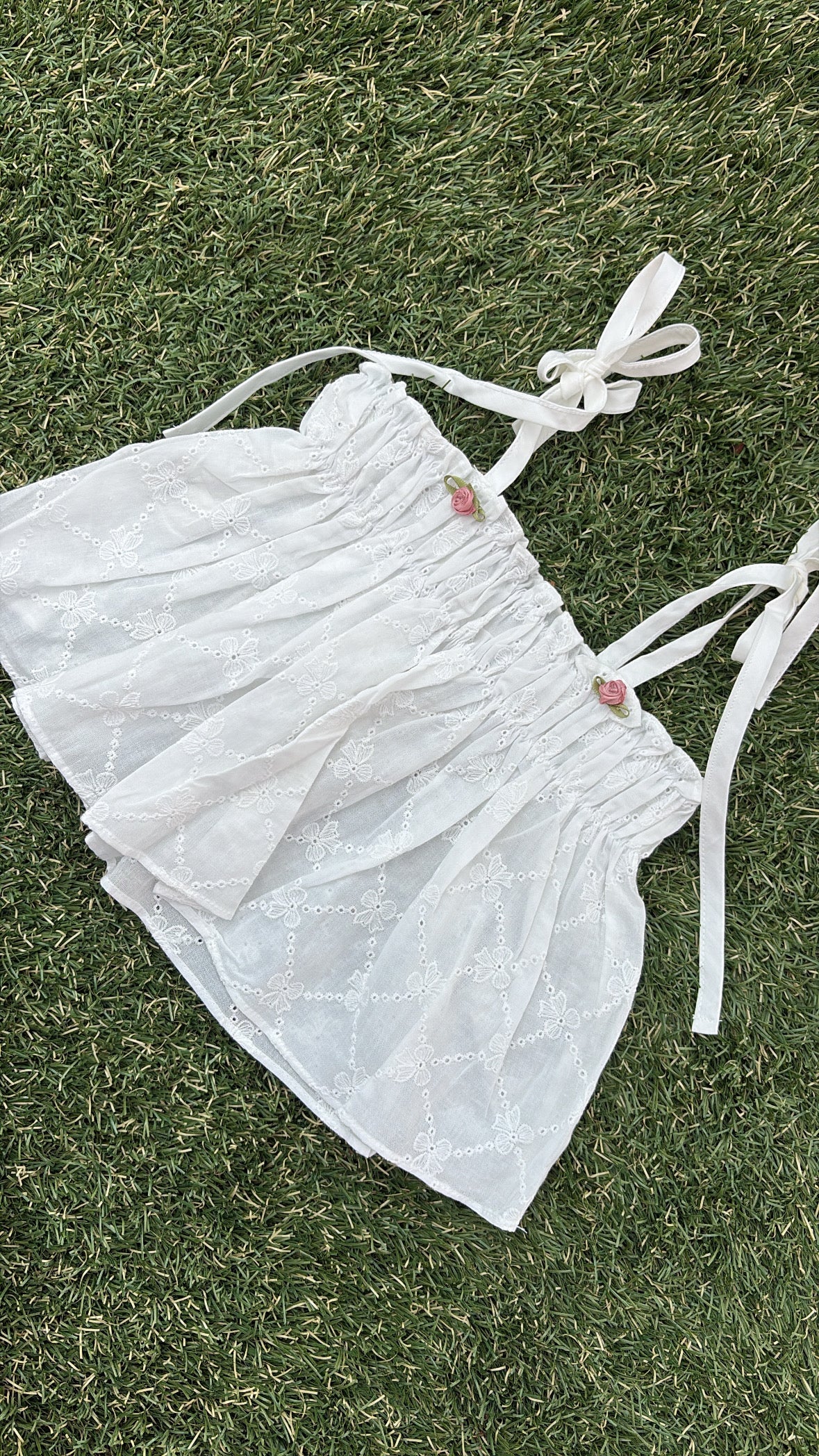 Embroidered tie tank