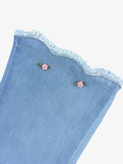 The rosette lace jean